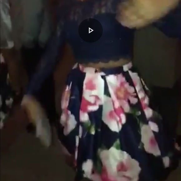 Size 7 Floral homecoming two piece. - Picture 4 of 4